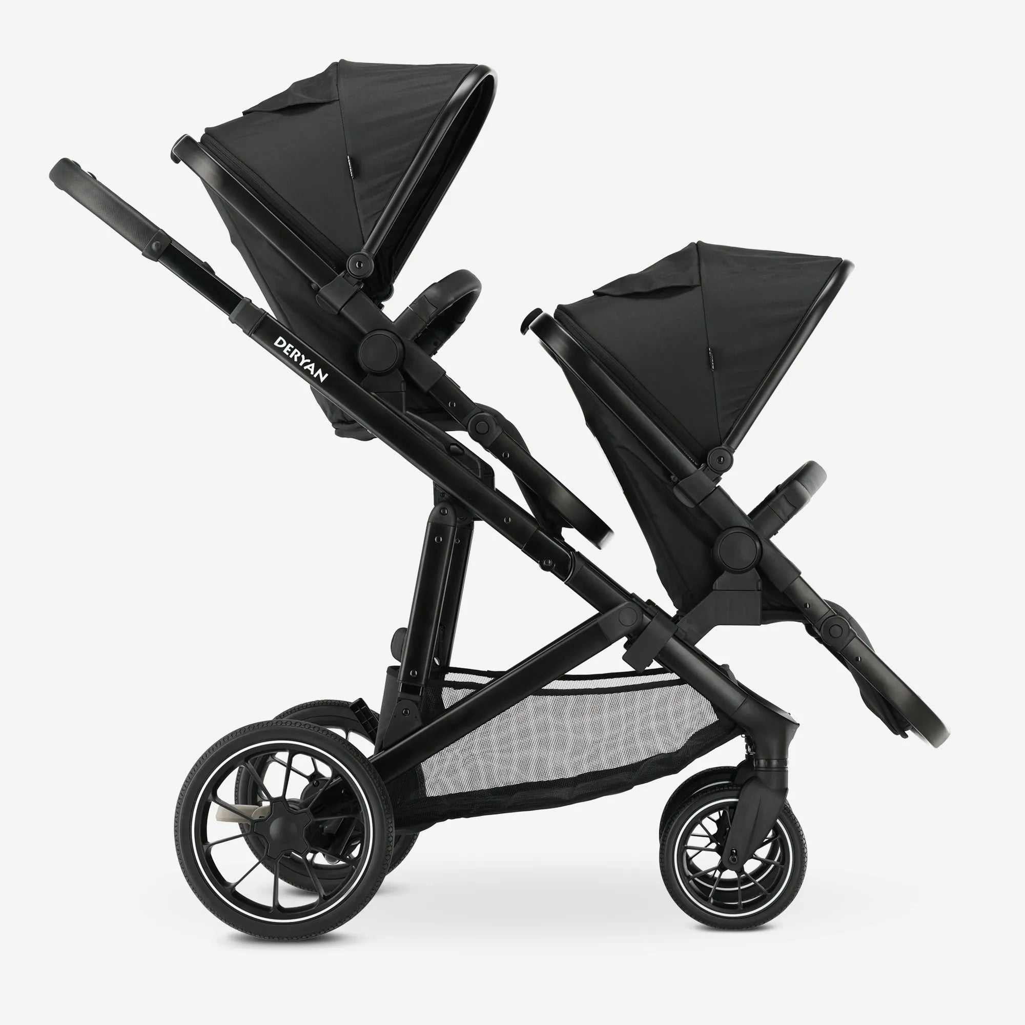 EVY V2 Duo Stroller Black dwa siedzenia